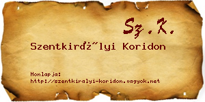 Szentkirályi Koridon névjegykártya